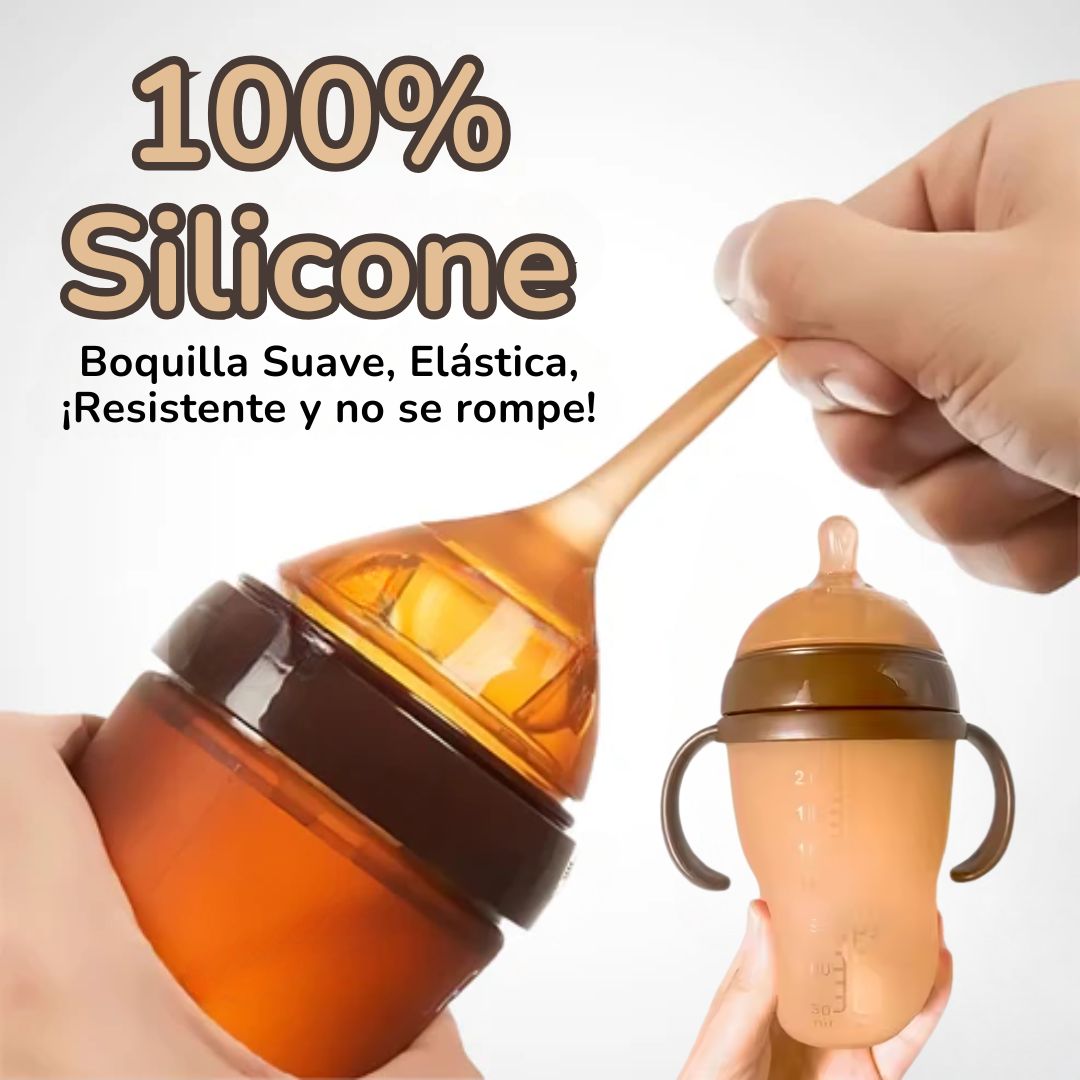 BIBERÓN DE SILICONA 100% • LIBRE DE BPA