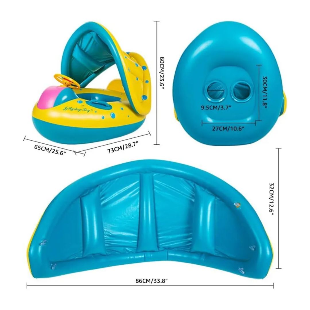 MiniCapitán™ Flotador de barco para bebé con parasol