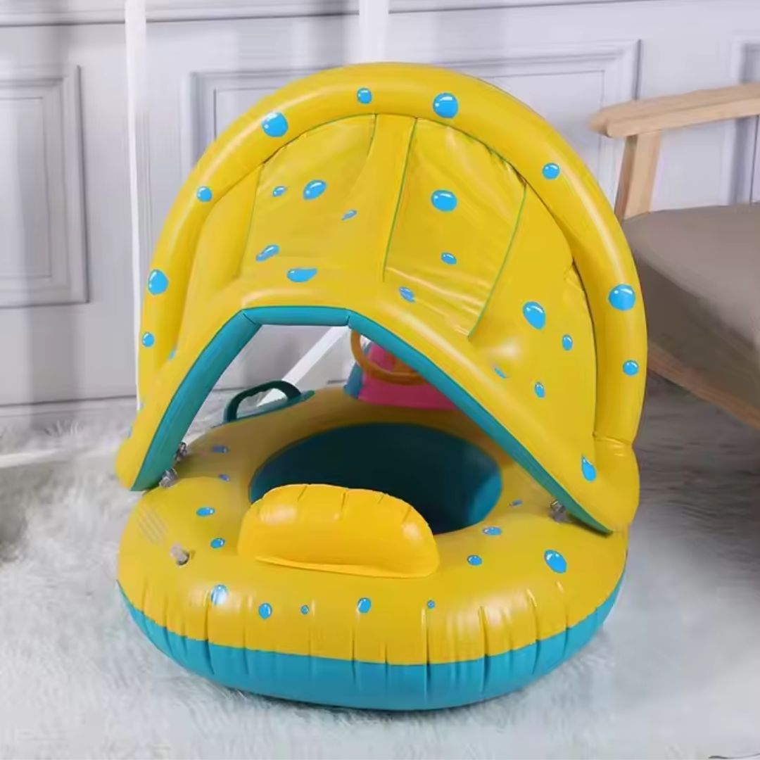 MiniCapitán™ Flotador de barco para bebé con parasol
