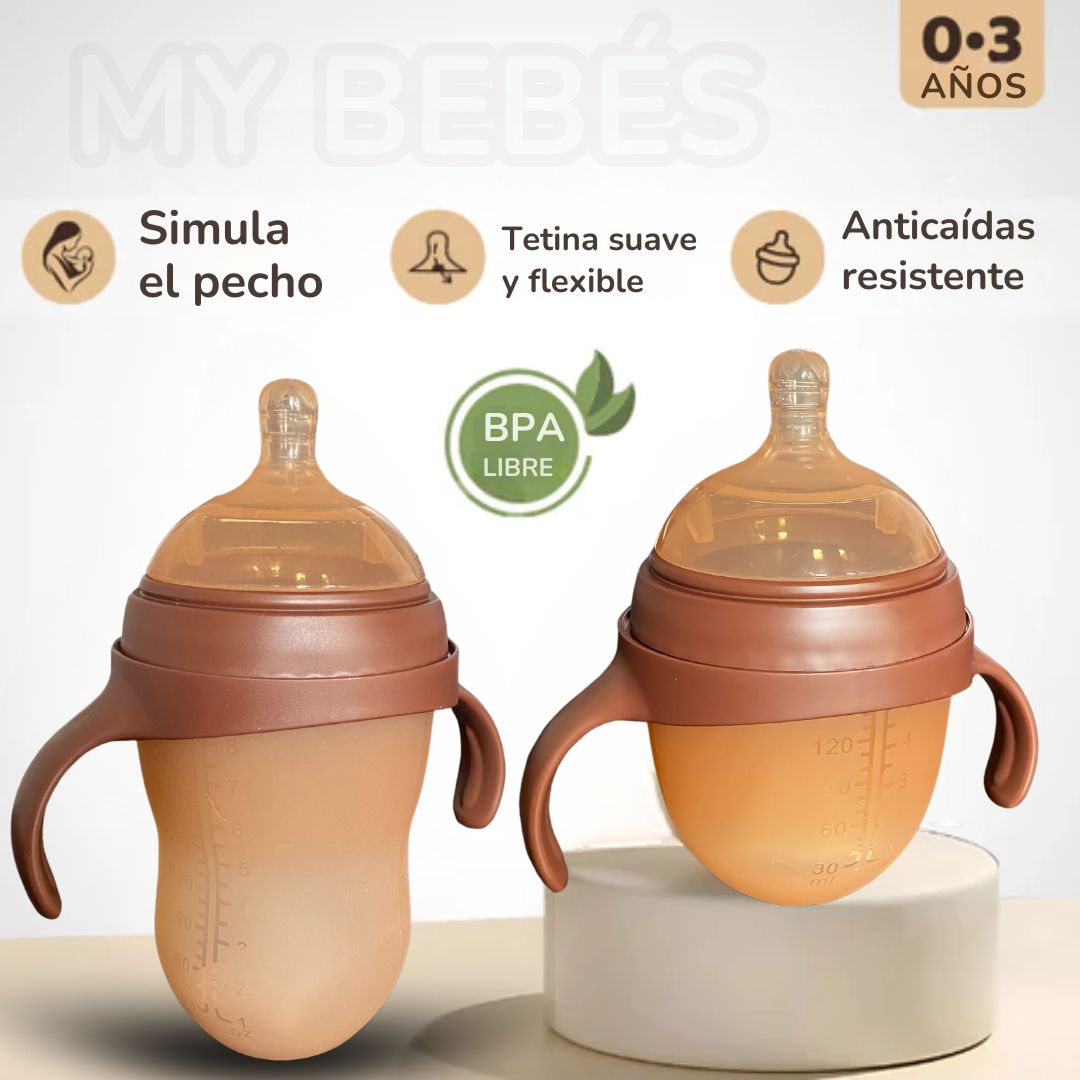 BIBERÓN DE SILICONA 100% • LIBRE DE BPA