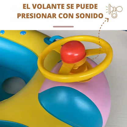 MiniCapitán™ Flotador de barco para bebé con parasol