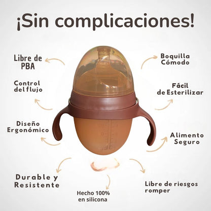 BIBERÓN DE SILICONA 100% • LIBRE DE BPA